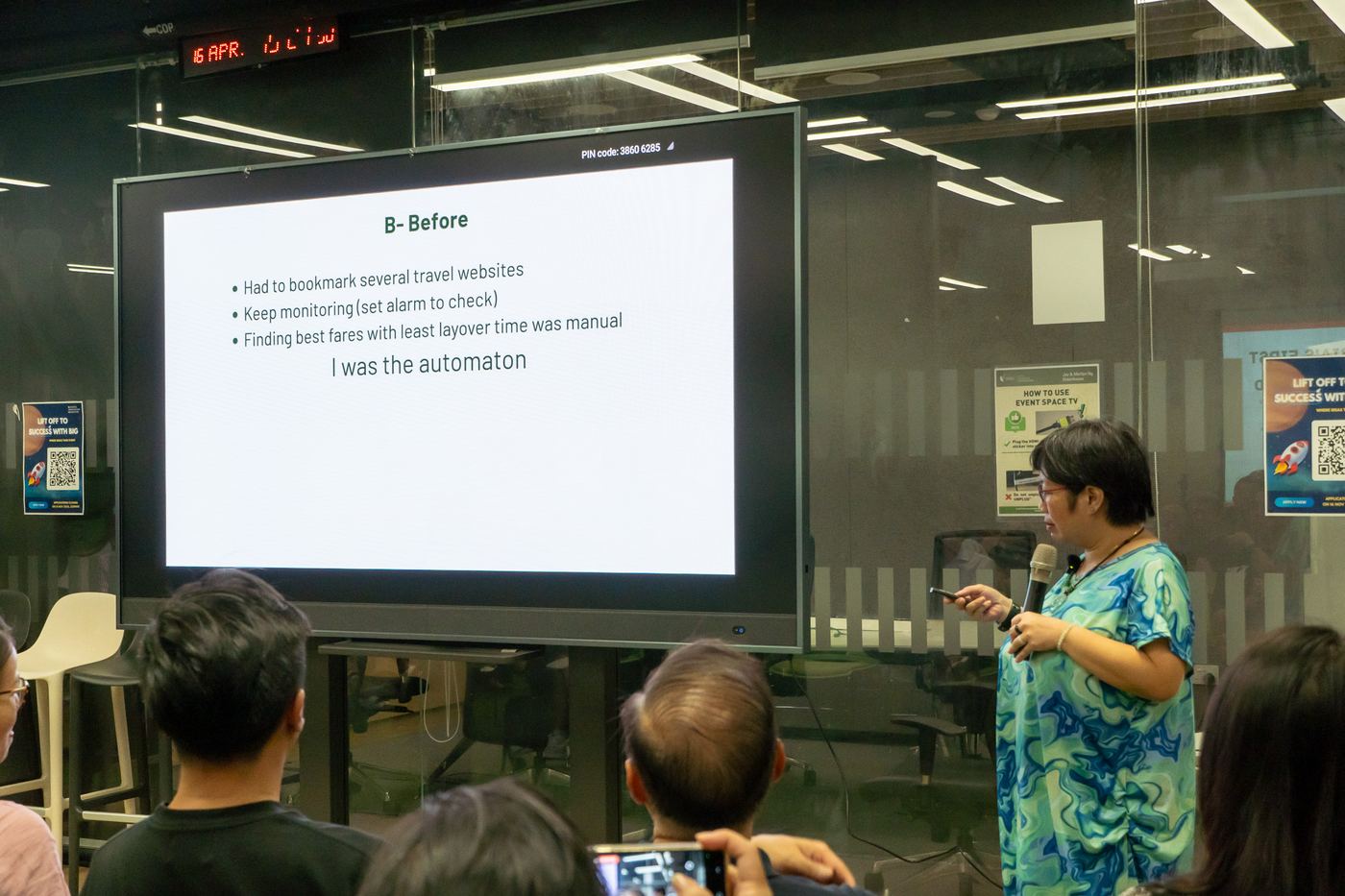 Amanda Ong presenting